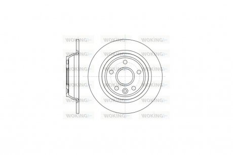 Диск тормозной задний (кратно 2) (Remsa) Ford Mondeo IV Galaxy S-max 07> / RR Evogue (D61167.00) WOKING 'D61167.00