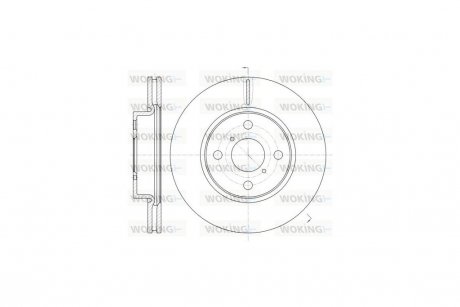 Диск тормозной Toyota Yaris 05> 11> / передний (кратно 2 шт.) WOKING D61169.10