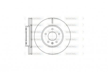 Диск тормозной передний (Remsa) (кратно 2 шт.) Chevrolet Captiva, Opel Antara WOKING D61183.10