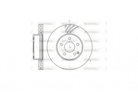 Диск тормозной MB C204 E212 / передний (кратно 2 шт.) WOKING D61184.10