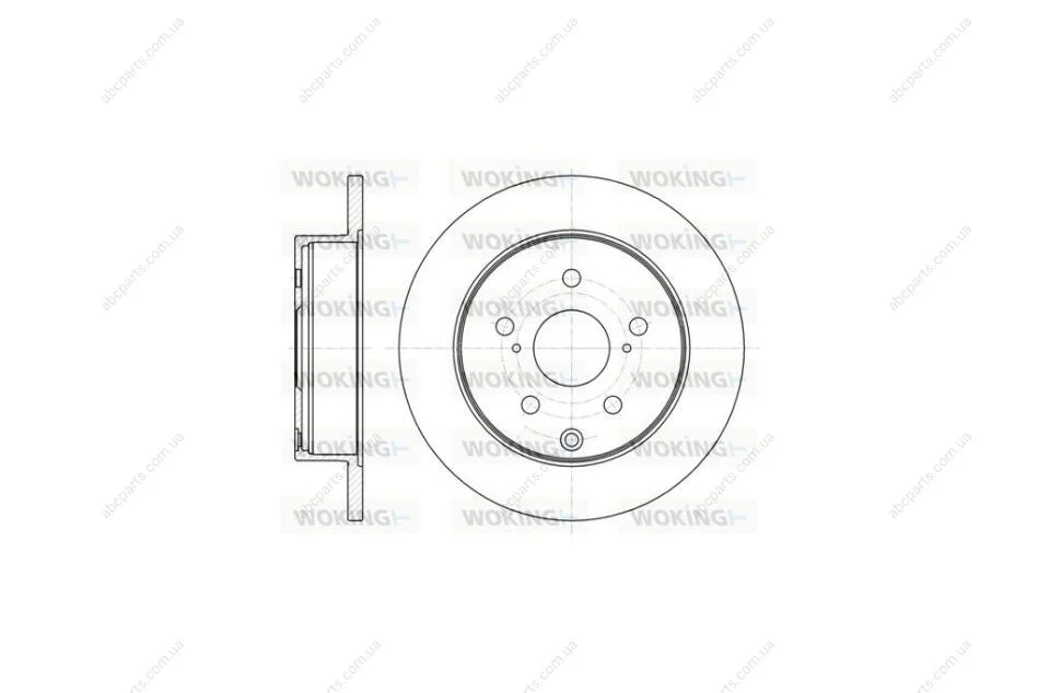Диск гальмівний задній (кратно 2) (вир-во Remsa) Toyota Rav4 III IV WOKING D61188.00 (фото 1)
