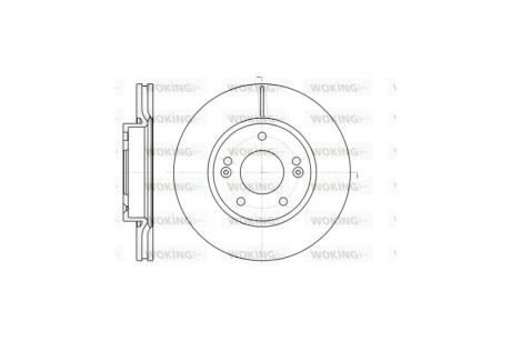 Диск тормозной передний (кратно 2) (Remsa) Hyundai Tucson I, i30, Kia Sportage, Ceed 08>12, Soul, Venga WOKING D61208.10