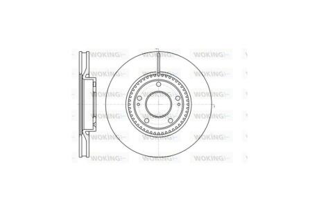 Диск тормозной передний (кратно 2) (Remsa) Hyundai Sonata NF, Tucson I Sportage / i30 08> 12> WOKING D61217.10