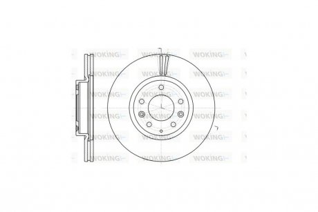 Диск тормозной Mazda 6 II / перед (кратно 2 шт.) WOKING D61235.10