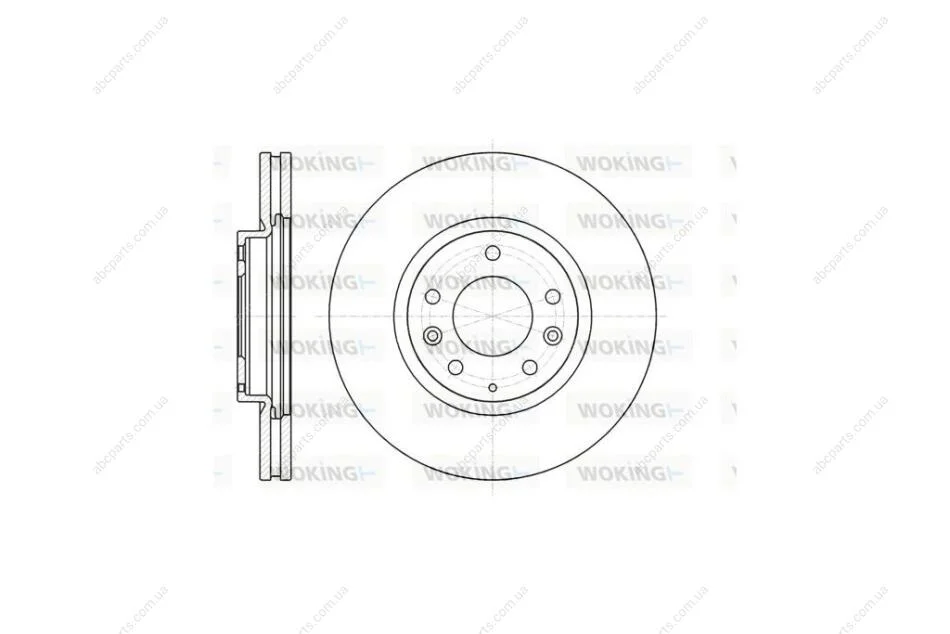 Диск гальмівний передній (кратно 2) (вир-во Remsa) Mazda CX-7 I CX-9 I WOKING D61236.10 (фото 1)