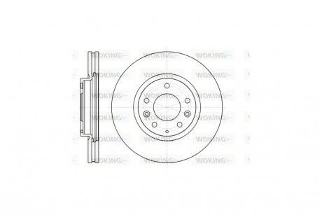 Диск тормозной Mazda CX-7 I CX-9 I / передний (кратно 2 шт.) WOKING D61236.10