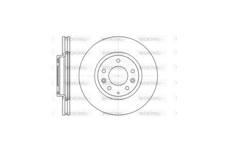 Диск тормозной передний (кратно 2) (Remsa) Mazda CX-7 I CX-9 I WOKING D61236.10
