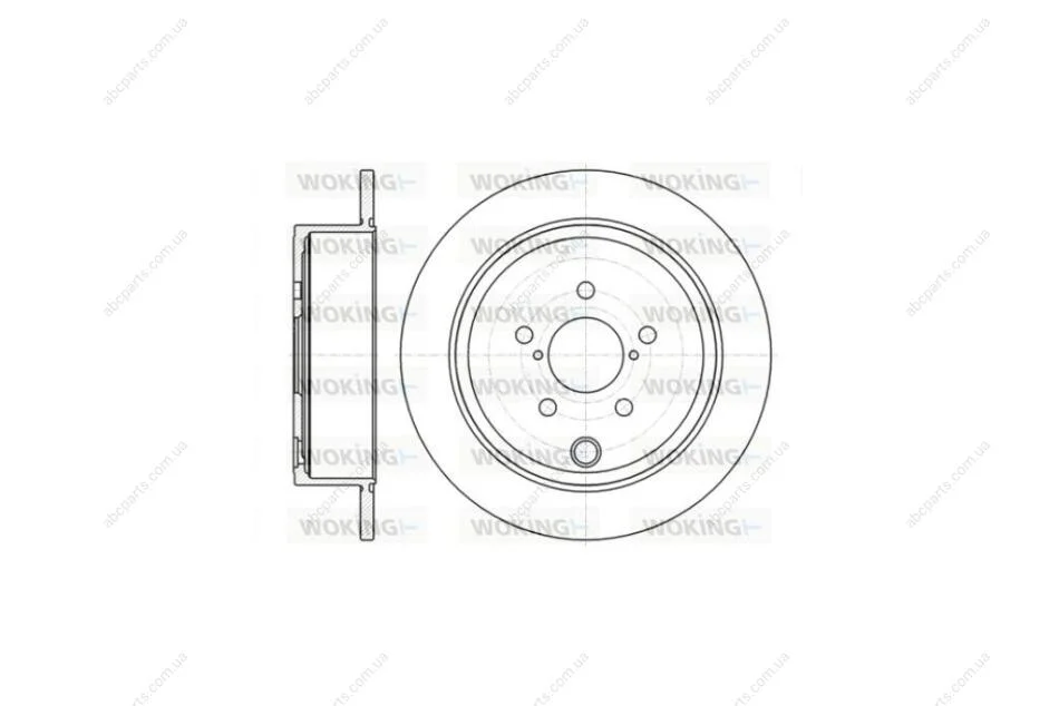 Диск гальмівний задній (кратно 2) (вир-во Remsa) Subaru Forester 08> Impreza 08> Legasy 03> 09> (D61415.00) WOKING 'D61415.00 (фото 1)