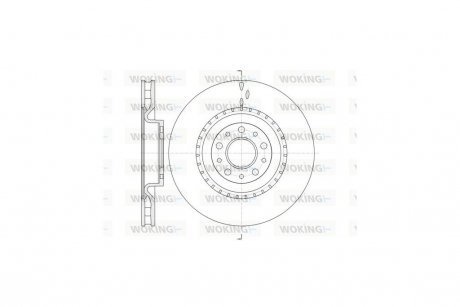 Диск тормозной Fiat Doblo II Combo 500L / передний (кратно 2 шт.) WOKING D61458.10