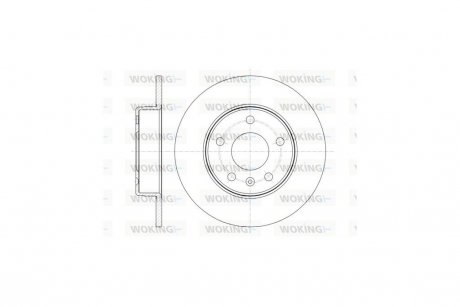 Диск тормозной Opel Astra H Zafira B / задний (кратно 2 шт.) WOKING D61468.00