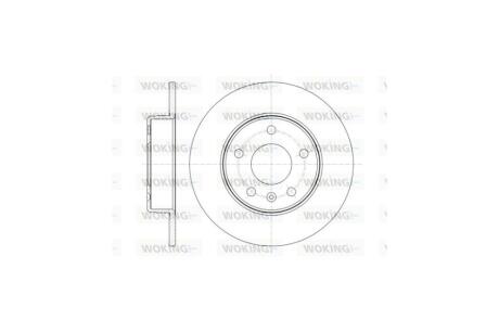 Диск тормозной задний (кратно 2) (Remsa) Opel Astra H Zafira B WOKING D61468.00
