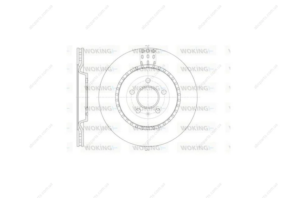 Диск тормозной задний (кратно 2) (пр-во Remsa) Audi A4 A5 09>, A6 A7 A8 11>, Q5 09>, Q7 15> (D61492.10) WOKING 'D61492.10 (фото 1)