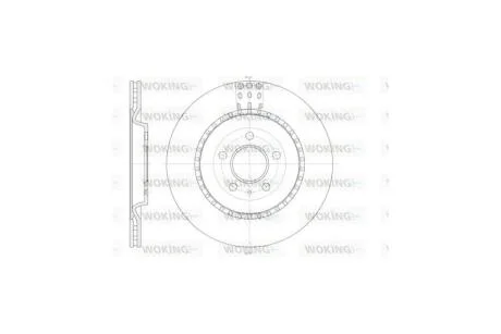 Диск тормозной задний (кратно 2) (пр-во Remsa) Audi A4 A5 09>, A6 A7 A8 11>, Q5 09>, Q7 15> (D61492.10) WOKING 'D61492.10