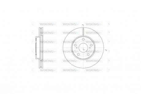 Диск тормозной передний (кратно 2) (Remsa) Toyota Corolla Auris 12>18 WOKING D61539.10