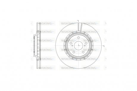 Диск тормозной передний (кратно 2) (Remsa) Toyota Rav4 12> / Lexus NX 14> (D61540.10) WOKING 'D61540.10