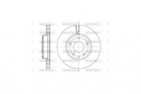 Диск гальмівний Mazda 3 1,5i 1,6i 13>18 / передний (кратно 2 шт.) WOKING D61573.10