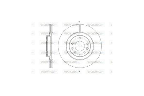 Диск тормозной передний (кратно 2) (Remsa) Mazda CX-7 I CX-9 I WOKING D61638.10