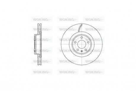 Диск тормозной передний (Remsa) Audi A4 A5 17>, A6 A7 18>, Q5 17> WOKING 'D61970.10