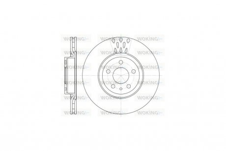 Диск тормозной передний (кратно 2) (Remsa) Fiat Doblo Opel Combo 10> WOKING D6316.10