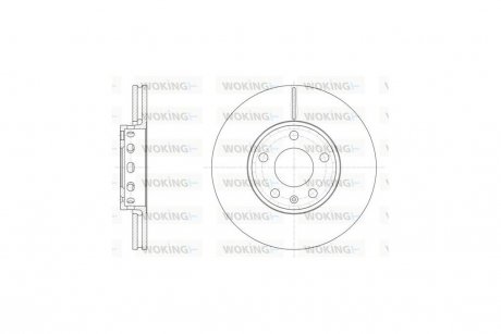 Диск тормозной передний (Remsa) VAG Passat B5, B5,5 / A4 I II III Audi A6 I II / Superb I WOKING D6328.10