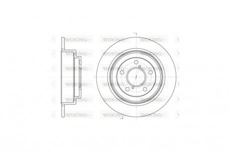 Диск тормозной Subaru Forester 02>08 Impreza 00>08 / задн WOKING D6398.00