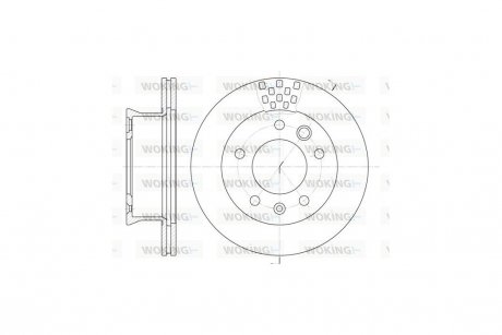 Диск тормозной передний (кратно 2) (Remsa) MB Sprinter VW LT 96>06 (D6461.10) WOKING 'D6461.10