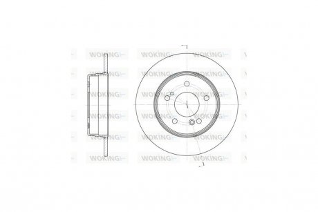 Диск тормозной MB C203 E210 / задн WOKING D6467.00
