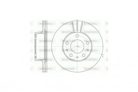 Диск тормозной PSA Jumper Boxer 06> 11> / перед (кратно 2 шт.) WOKING D6476.10