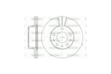 Диск гальмівний передній (кратно 2) (Remsa) PSA Jumper Boxer 06> 11> WOKING D6476.10
