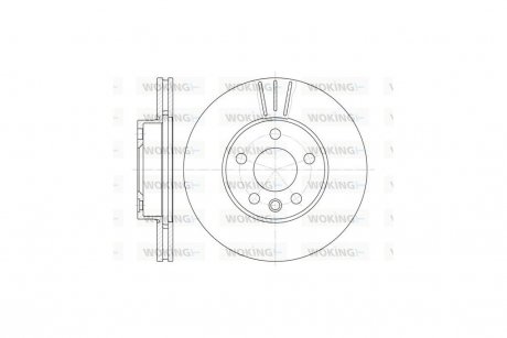 Диск тормозной передний (кратно 2) (Remsa) VAG Sharan I Alhambra Galaxy I (D6496.10) WOKING 'D6496.10