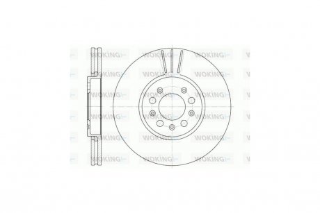 Диск тормозной VAG Fabia I II Octavia I Rapid Roomster / перед (кратно 2 шт.) WOKING D6544.10