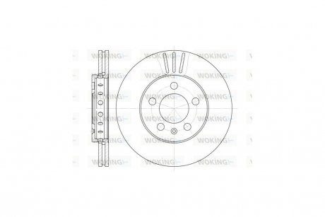 Диск тормозной VAG Fabia I II III / Octavia I / Rapid roomster Yeti / перед WOKING D6545.10