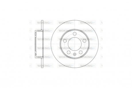 Диск тормозной VAG Bora Golf IV Polo 09> 14> / Octavia I / Fabia I II / задн WOKING D6547.00