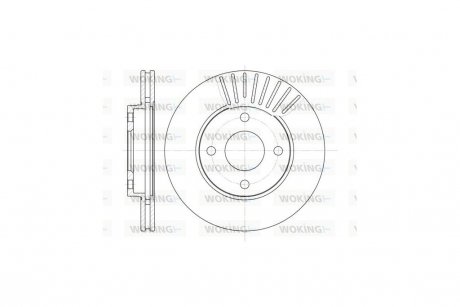 Диск тормозной Ford Fiesta Fusion 02>08 / Focus I / перед (кратно 2 шт.) WOKING D6575.10