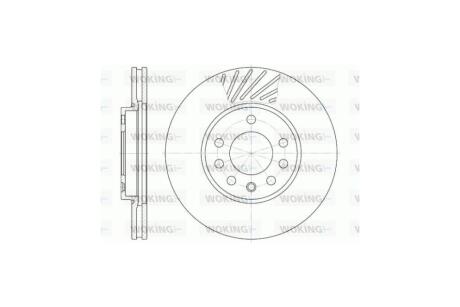 Диск гальмівний передній (кратно 2) (Remsa) Opel Astra G H Zafira A / Meriva A / Combo C WOKING D6584.10