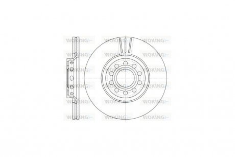 Диск тормозной VAG A4 04>08 Superb I / перед WOKING D6596.10