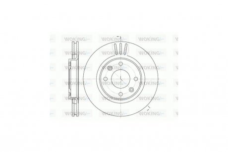 Диск тормозной PSA Berlingo Partner I / C-Elysee 301 / C4 I C3 / 207 208 307 / перед (кратно 2 шт.) WOKING D6603.10