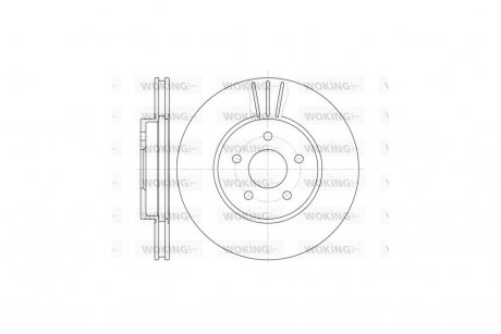 Диск тормозной Ford Mondeo III / перед (кратно 2 шт.) WOKING D6607.10