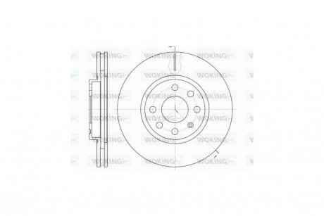 Диск тормозной Opel Corsa C Combo / Meriva A / перед (кратно 2 шт.) WOKING D6611.10
