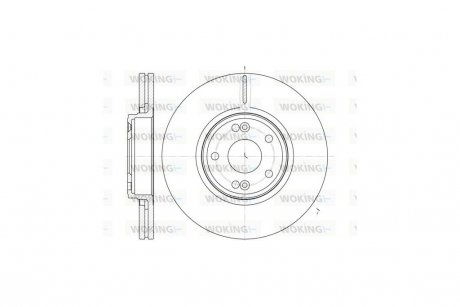 Диск тормозной Renault Laguna II / перед (кратно 2 шт.) WOKING D6612.10