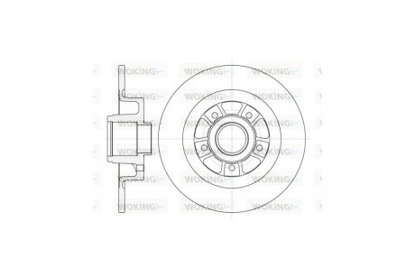 Диск тормозной задний (Remsa) Renault Laguna II Scenic II WOKING D6613.00