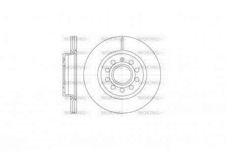 Диск тормозной VAG Octavia II Yeti / Golf V VI Caddy III Jetta III IV / перед (кратно 2 шт.) WOKING D6647.10