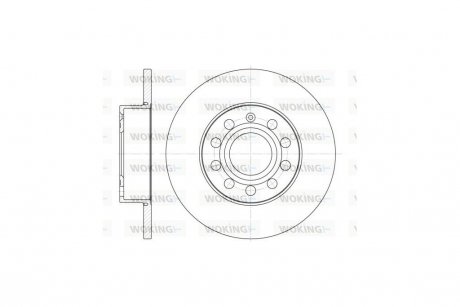 Диск тормозной VAG Octavia II Superb II / Golf V VI Caddy III Jetta III Touran I / MB A 04>12 B 05>11 / задн WOKING D6650.00