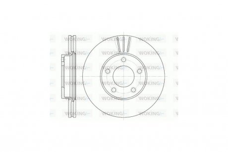 Диск тормозной передний (кратно 2) (Remsa) Mazda 3 I II 1,3-2,0i / Mazda 5 I II WOKING D6671.10