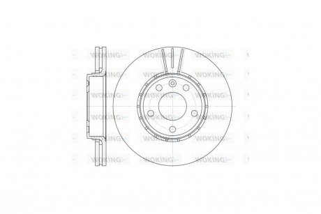 Диск тормозной передний (Remsa) Trafic II Vivaro 01>14 WOKING D6682.10