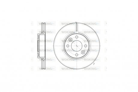 Диск тормозной Renault Logan MCV Largus / Clio III / Micra 03> / Note 06> / Tiida 07> / перед WOKING D6683.10