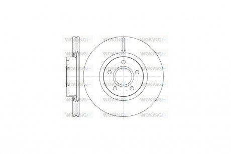 Диск тормозной передний (кратно 2) (Remsa) Kuga I II / RR Evogue / Focus II III / Connect II WOKING 'D6711.10