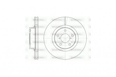 Диск тормозной Subaru Forester 02> 08> Impreza 00> 08> Legasy 03> 09> / передний (кратно 2 шт.) WOKING D6715.10