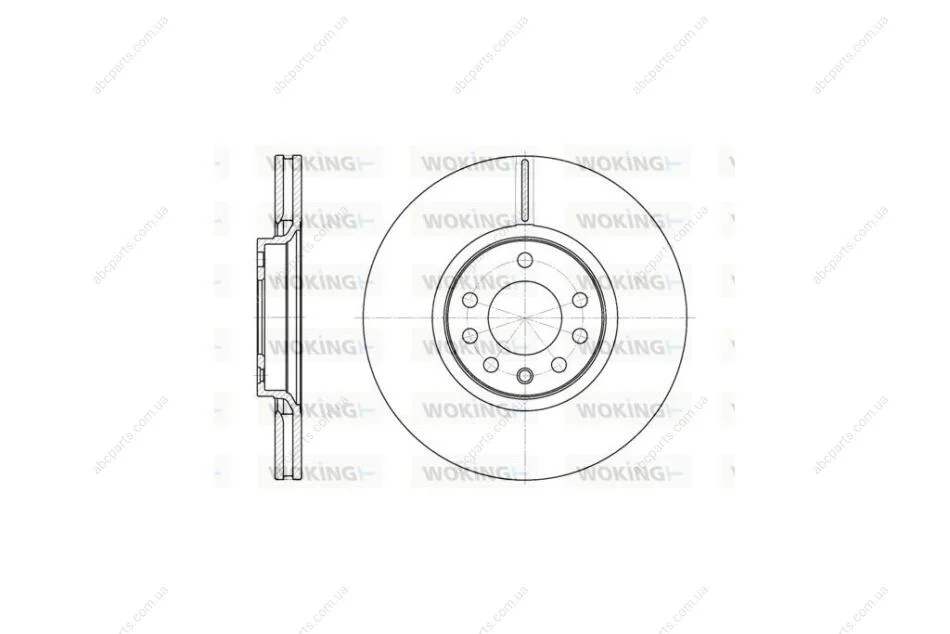 Диск тормозной передний (кратно 2) (пр-во Remsa) Opel Astra H Zafira B Meriva B Corsa D E (D6729.10) WOKING 'D6729.10 (фото 1)