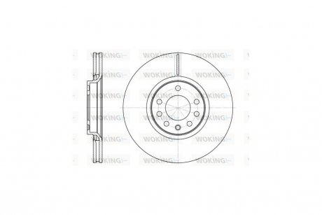 Диск тормозной передний (кратно 2) (Remsa) Opel Astra H Zafira B Meriva B Corsa D E (D6729.10) WOKING 'D6729.10